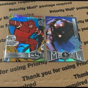 Lot of 2: Juggernaut ‘20 SkyBox Metal Marvel Universe Cards